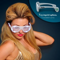 60 Day Promotional White Light Up Slotted Sunglasses